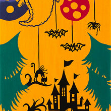 Muat gambar ke penampil Galeri, Tenugui kenema dyed tenugui Halloween balloon approx. 35 x 90 cm
