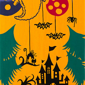 Tenugui kenema dyed tenugui Halloween balloon approx. 35 x 90 cm