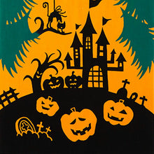 Muat gambar ke penampil Galeri, Tenugui kenema dyed tenugui Halloween balloon approx. 35 x 90 cm
