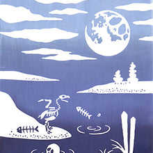 Muat gambar ke penampil Galeri, Tenugui kenema dyed tenugui Sanzu river fishing approx. 35 x 90 cm
