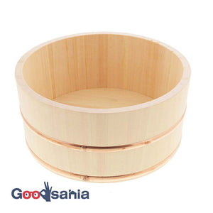 Ikegawa Wooden Bath Pail, Japanese Cypress, Hot Water Pail, Small, Made in Japan, Approximately   22x11.5cm (Bath Pail, Small Round, Hot Water Pail, Yuoke, Hinoki Cypress, Wooden, Wood Grain, Natural Wash Basin, Bath Bath)