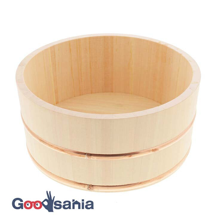 Ikegawa Wooden Bath Pail, Japanese Cypress, Hot Water Pail, Small, Made in Japan, Approximately   22x11.5cm (Bath Pail, Small Round, Hot Water Pail, Yuoke, Hinoki Cypress, Wooden, Wood Grain, Natural Wash Basin, Bath Bath)