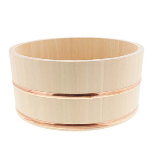 Ikegawa Wooden Bath Pail, Japanese Cypress, Hot Water Pail, Small, Made in Japan, Approximately   22x11.5cm (Bath Pail, Small Round, Hot Water Pail, Yuoke, Hinoki Cypress, Wooden, Wood Grain, Natural Wash Basin, Bath Bath)