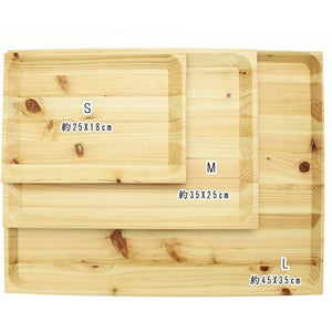 Hinoki square tray M wooden approx. 35x25cm