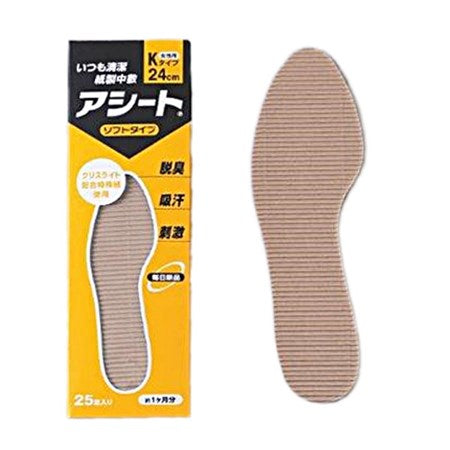 Paper shoe insoles for women, K type, antibacterial, 24cm (approx. 1 month supply)