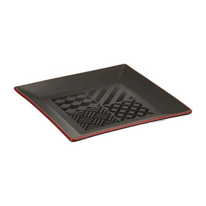 Plate Fukue Square Plate S Black 13.5x13.5x1.5cm