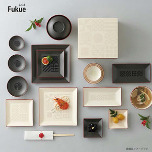 Plate Fukue Square Plate S Black 13.5x13.5x1.5cm