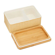 Load image into Gallery viewer, Lunch Box RATT Lunch Box 1 Tier Bamboo Lid Natural 800ml (Lunch Box Bento Lunch Box 1 Tier 1 Tier Microwave Safe, Microwave Safe, Dishwasher Safe, Women&#39;s)
