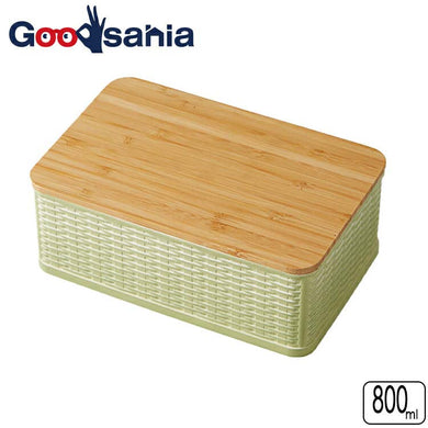 Lunch Box RATT Lunch Box, 1 Tier, Bamboo Lid, Green, 800ml (Lunch Box, Bento Lunch Box, 1 Tier, 1 Tier, Microwave Safe, Microwave Safe, Dishwasher Safe, Women, Ladies)