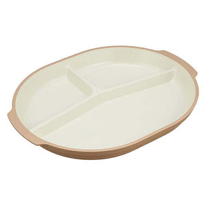 Plate Caston Caston Lunch Plate Beige 26.5x20.3x2.8cm (Dish Divider, Lightweight, Light Plastic, Hard to Break, Serving Plate, Microwave Safe, Dishwasher Safe)