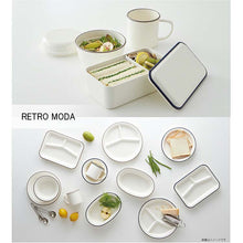 Muat gambar ke penampil Galeri, Lunch box RETRO MODA lunch bowl gray upper 230ml lower 350ml
