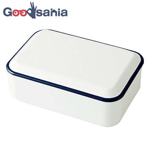 Bento Box Retromoda Square Lunch 1 Tier Made in Japan Navy Approx. 600ml T-26605 (Bento Box 600 1 Tier Rectangular Square Microwaveable High School/Junior High School Students Stylish Plain)