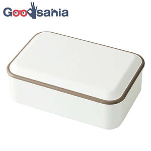 Bento Box Retromoda Square Lunch 1 Tier Made in Japan Gray Approx. 600ml T-26606 (Bento Box 600 Bento 1 Tier Rectangular Square Microwaveable High School/Junior High School Students Stylish Plain)