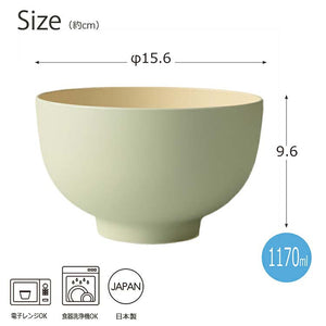 Donburi DONBURI Round Dry Lacquer Made in Japan Khaki Approximately   15.6x9.6cm T-26624 (Donburi Bowl Bowl Rice Bowl Rice Bowl Bowl Simple Dull Color Plain Stylish Women's)