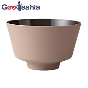 Donburi DONBURI Corner Dry Lacquer Made in Japan Light Brown Approx.   15.6x9.6cm T-26626 (Donburi Rice Bowl Rice Bowl Rice Bowl Bowl Simple Dull Color Plain Women's)