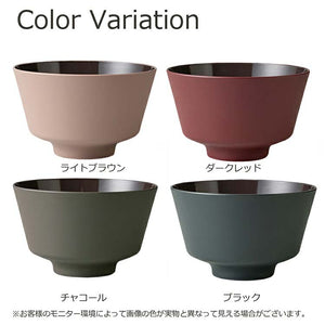 Donburi DONBURI Corner Dry Lacquer Made in Japan Light Brown Approx.   15.6x9.6cm T-26626 (Donburi Rice Bowl Rice Bowl Rice Bowl Bowl Simple Dull Color Plain Women's)