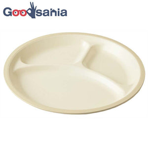 Plate Calm Dish 27cm Lunch Plate Made in Japan Light Gray Approx. ƒÓ26.9x2.2cm T-26672 (Dish Utensil Dividers with Dividers Plate with Dividers Round Circular Large Shallow)