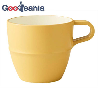 Mug Bon Buffet Stack Mug Made in Japan Yellow Approx. 280ml T-26676 (Mug 280 Cups Stacking Convenient Simple Plain Cute Stylish)