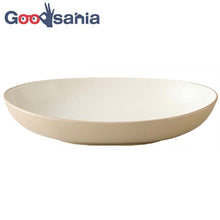 将图片加载到图库查看器，Plate Bon Buffet Curry &amp; Pasta Made in Japan Brown Approx. 26.3x16.5x5.2cm T-26689 (Dish Utensil Oval Plate Pasta Curry Large Large Deep Plain Stylish)
