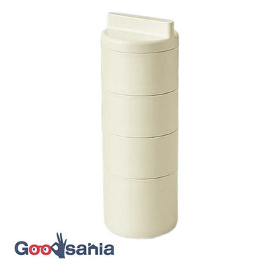 Lunch box tutu 4 tier lunch box made in Japan Ivory (upper tier) 160ml x 3, (lower tier) 280ml T-36378 (Lunch box 4 tiers 4 tiers vertical bottle type microwave safe for women)