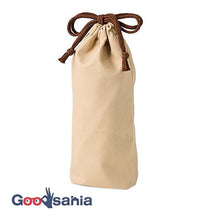 将图片加载到图库查看器，Lunch box holder tutu drawstring bag made in Japan khaki approximately 15x25.5cm T-36380 (lunch bag lunch holder bag container women stylish simple recommended gift)
