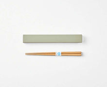 将图片加载到图库查看器，Chopstick box set tutu Chopsticks/Chopstick box set Made in Japan Khaki (Chopstick box) approx. 2.7x19.1x1.2cm, (Chopsticks) approx. 18cm T-36383 (Cutlery My Chopsticks Chopstick box 18cm Lunch box for women)
