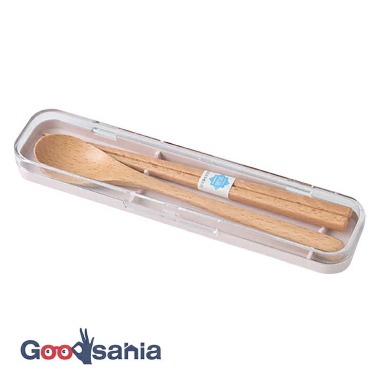 Cutlery Set tutu Wooden Chopsticks and Spoon Set Light Pink (Chopsticks and Spoon) Approx. 18cm T-36385 (Cutlery Spoon Set My Chopsticks Chopstick Box 18cm Lunch Box Women)