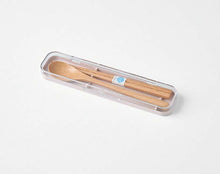 将图片加载到图库查看器，Cutlery Set tutu Wooden Chopsticks and Spoon Set Light Pink (Chopsticks and Spoon) Approx. 18cm T-36385 (Cutlery Spoon Set My Chopsticks Chopstick Box 18cm Lunch Box Women)
