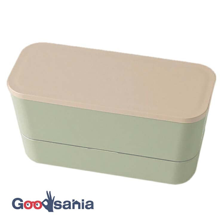 Lunch box SUKITTO 2-tier lunch made in Japan Khaki (upper tier) 380ml, (lower tier) 220ml T-36400 (Lunch box 2-tier 2-tier Microwave safe Dishwasher safe Women)