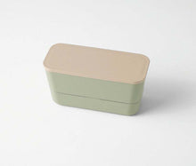 将图片加载到图库查看器，Lunch box SUKITTO 2-tier lunch made in Japan Khaki (upper tier) 380ml, (lower tier) 220ml T-36400 (Lunch box 2-tier 2-tier Microwave safe Dishwasher safe Women)
