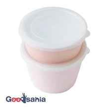 将图片加载到图库查看器，Bento box chiaro chiaro deli cup made in Japan light pink (upper tier) 300ml, (lower tier) 500ml T-36405 (lunch box, container with lid, microwave safe, dishwasher safe, women)
