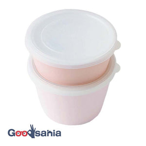 Bento box chiaro chiaro deli cup made in Japan light pink (upper tier) 300ml, (lower tier) 500ml T-36405 (lunch box, container with lid, microwave safe, dishwasher safe, women)