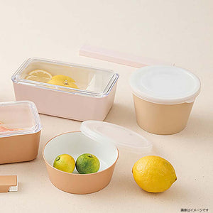 Bento box chiaro chiaro deli cup made in Japan light pink (upper tier) 300ml, (lower tier) 500ml T-36405 (lunch box, container with lid, microwave safe, dishwasher safe, women)