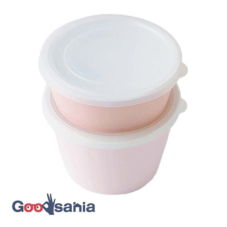 Bento box chiaro chiaro deli cup made in Japan light pink (upper tier) 300ml, (lower tier) 500ml T-36405 (lunch box, container with lid, microwave safe, dishwasher safe, women)