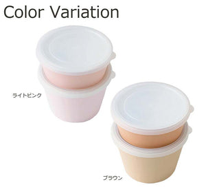 Bento box chiaro chiaro deli cup made in Japan light pink (upper tier) 300ml, (lower tier) 500ml T-36405 (lunch box, container with lid, microwave safe, dishwasher safe, women)