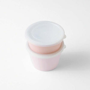 Bento box chiaro chiaro deli cup made in Japan light pink (upper tier) 300ml, (lower tier) 500ml T-36405 (lunch box, container with lid, microwave safe, dishwasher safe, women)