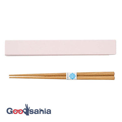 Chopstick box set chiaro Chiaro chopsticks/chopstick box set made in Japan Light pink (Chopstick box) approx. 2.7x19.1x1.2cm, (Chopsticks) approx. 18cm T-36407 (Cutlery My Chopsticks 18cm Lunch Box Women)