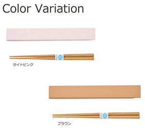 Chopstick box set chiaro Chiaro chopsticks/chopstick box set made in Japan Light pink (Chopstick box) approx. 2.7x19.1x1.2cm, (Chopsticks) approx. 18cm T-36407 (Cutlery My Chopsticks 18cm Lunch Box Women)