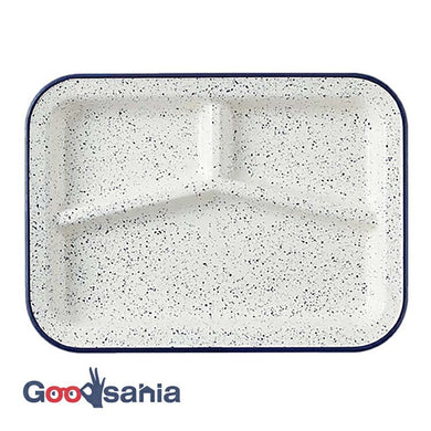 Plate RETRO MODA Square Lunch Plate Made in Japan Navy Approx. 19x26x2.7cm T-36423 (Dish Rectangular Rim Divider Microwave Safe Dishwasher Safe Outdoor)