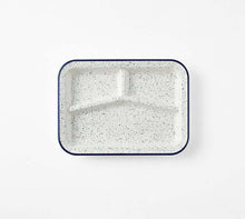 将图片加载到图库查看器，Plate RETRO MODA Square Lunch Plate Made in Japan Navy Approx. 19x26x2.7cm T-36423 (Dish Rectangular Rim Divider Microwave Safe Dishwasher Safe Outdoor)
