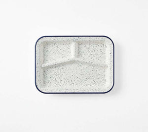 Plate RETRO MODA Square Lunch Plate Made in Japan Navy Approx. 19x26x2.7cm T-36423 (Dish Rectangular Rim Divider Microwave Safe Dishwasher Safe Outdoor)