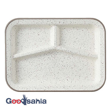 Plate RETRO MODA Square Lunch Plate Made in Japan Gray Approx. 19x26x2.7cm T-36424 (Plate Rectangular Rim Divider Microwave Safe Dishwasher Safe Outdoor)