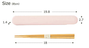 Chopstick box set CANDY POP Chopsticks/Chopstick box set Made in Japan Pink (Chopsticks) approx. 18cm T-36429 (Cutlery My Chopsticks Chopstick box 18cm Lunch box Women's Stylish Pastel)