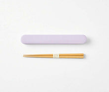 将图片加载到图库查看器，Chopstick box set CANDY POP Chopsticks/Chopstick box set Made in Japan Purple (Chopsticks) Approx. 18cm T-36432 (Cutlery My Chopsticks Chopstick box 18cm Lunch box Women&#39;s Stylish Pastel)
