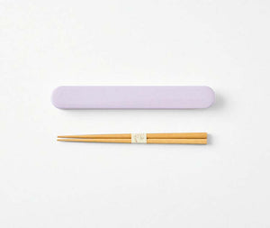 Chopstick box set CANDY POP Chopsticks/Chopstick box set Made in Japan Purple (Chopsticks) Approx. 18cm T-36432 (Cutlery My Chopsticks Chopstick box 18cm Lunch box Women's Stylish Pastel)