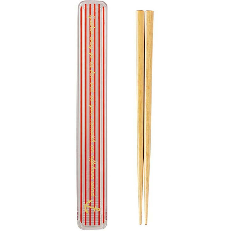 Chopsticks chopstick box set marine border red chopsticks: 18cm (T-46466)