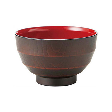 Bowl, Soup Bowl, Ohirasuji carving, Chestnut 3.7 φ11.2x6.8 (T-56552)