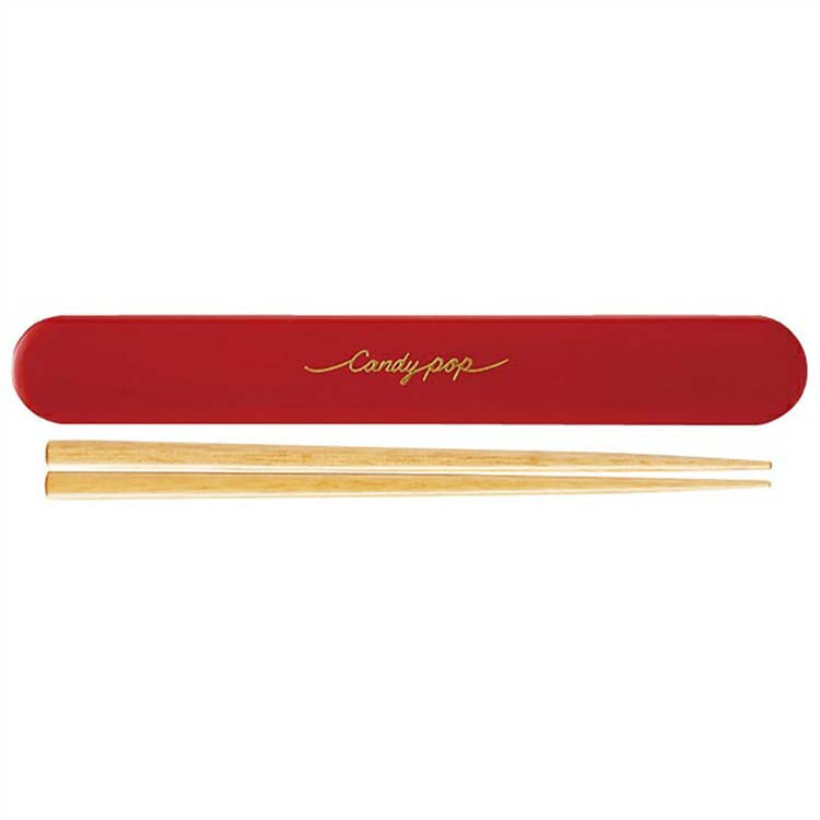 Chopsticks chopstick box set candy pop red 18cm