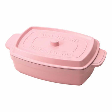 Lunch box 1 tier Cocopot Rectangle Baby Pink 600ml (T-76399)