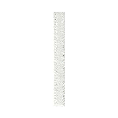 Lunch belt white silver stitch 15mm width (T-76476)